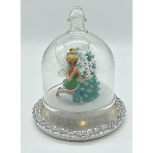 Disney Tinker Bell Chirstmas Snowflake Gemmy Electronic Musical Snow Dome Light